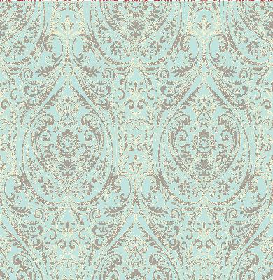 Brewster Wallcovering Gypsy Turquoise  Damask Turquoise