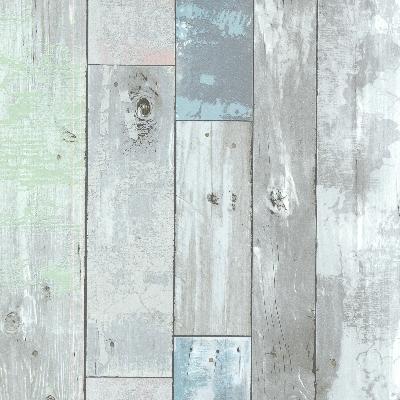 Brewster Wallcovering Dean Blue Distressed Wood Panel Blue