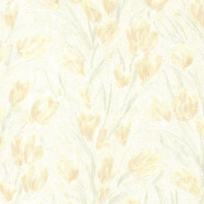 Brewster Wallcovering Jessamine Light Yellow Tulips Light Yellow