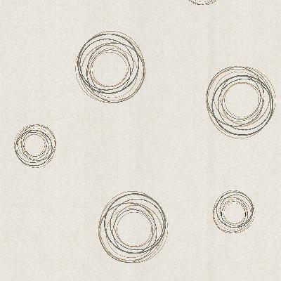 Brewster Wallcovering Fleming Chocolate Geo Swirl Chocolate