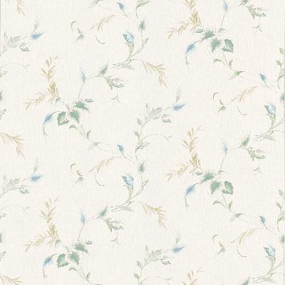 Brewster Wallcovering Felix Blue Leaf Trail Blue