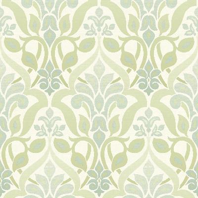 Brewster Wallcovering Fusion  Green Ombre Damask Green