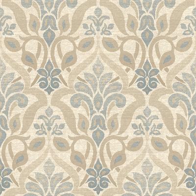 Brewster Wallcovering Fusion  Blue Ombre Damask Blue