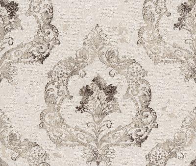 Brewster Wallcovering Luca Cream Crushed Velvet Damask Cream