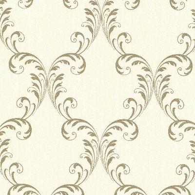 Brewster Wallcovering Quill Gold Ironwork Leaf  Gold