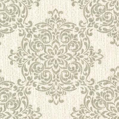Brewster Wallcovering Gabrielle Brass Lace Feature Brass
