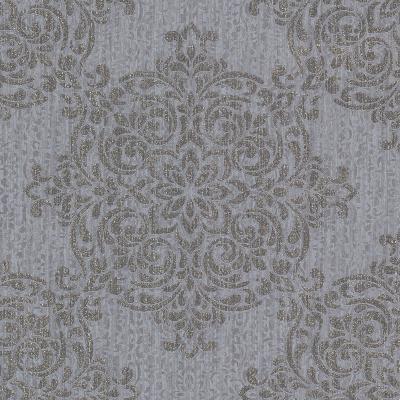 Brewster Wallcovering Gabrielle Grey Lace Feature Grey