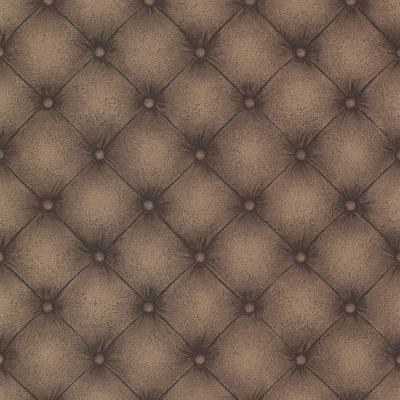 Brewster Wallcovering Chesterfield Chestnut Tufted Leather Chestnut