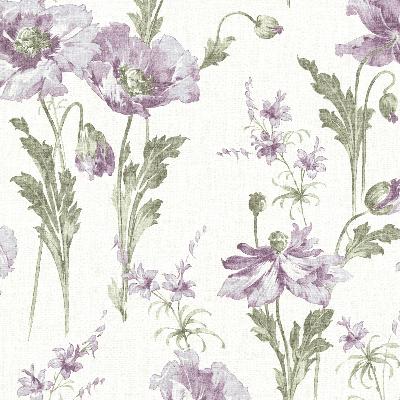 Brewster Wallcovering Joliet Lavender Floral Lavender