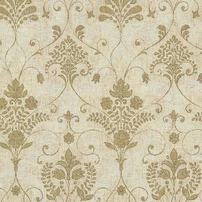 Brewster Wallcovering Andalusia Gold Damask Gold