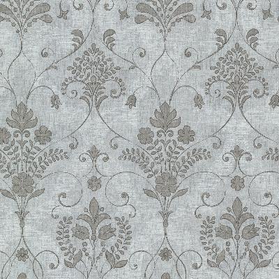 Brewster Wallcovering Andalusia Blue Damask Blue