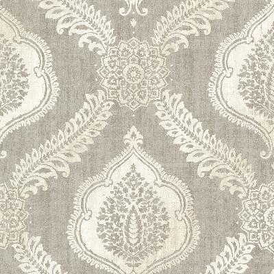 Brewster Wallcovering Zoraya Taupe Damask Taupe