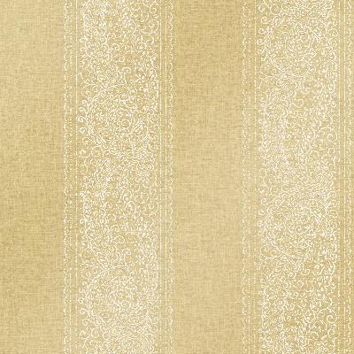 Brewster Wallcovering Arcades Gold Paisley Stripe Gold