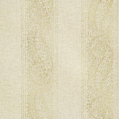 Brewster Wallcovering Arcades Beige Paisley Stripe Beige