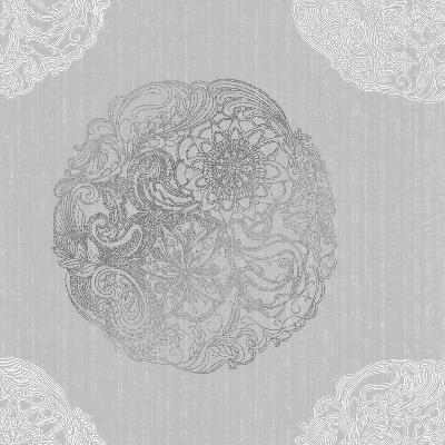 Brewster Wallcovering Cordova Pewter Medallion Pewter