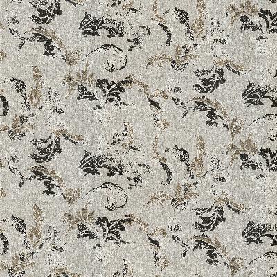 Brewster Wallcovering Piana Pewter Leaf Scroll Pewter