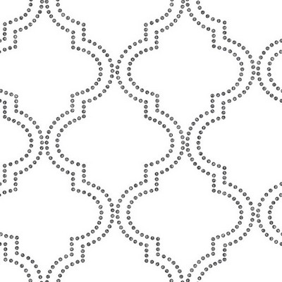 Brewster Wallcovering Tetra Black Quatrefoil Black