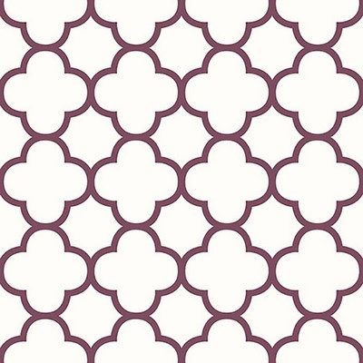 Brewster Wallcovering Origin Burgundy Quatrefoil Burgundy