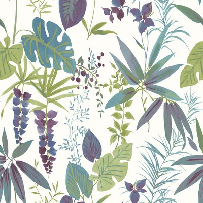 Brewster Wallcovering Descano Exotic Plum Botanical Wallpaper Plum