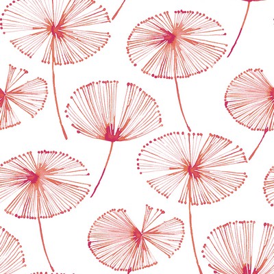 Brewster Wallcovering Paradise Pink Fronds Wallpaper Pink