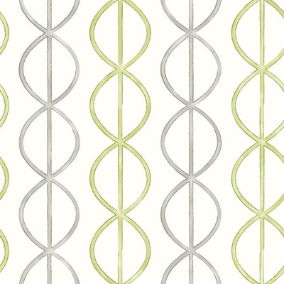 Brewster Wallcovering Banning Stripe Green Geometric Wallpaper Green