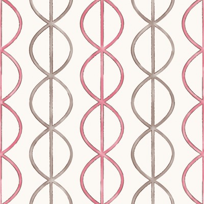 Brewster Wallcovering Banning Stripe Pink Geometric Wallpaper Pink