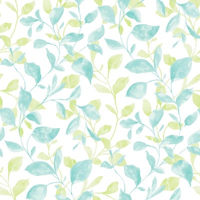 Brewster Wallcovering Catalina Trail Aqua Vine Wallpaper Aqua