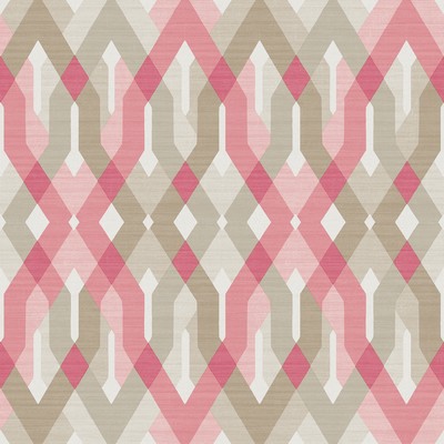 Brewster Wallcovering Harbour Pink Geometric Wallpaper Pink