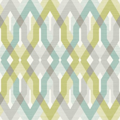 Brewster Wallcovering Harbour Green Lattice Wallpaper Green