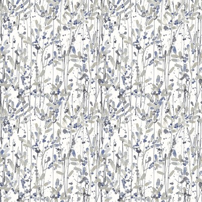 Brewster Wallcovering Willow Navy Leaves Wallpaper Navy
