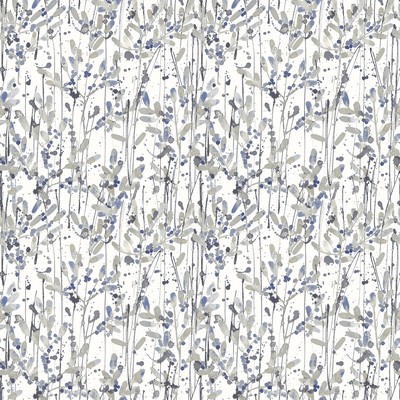 Brewster Wallcovering Willow Navy Leaves Wallpaper Navy