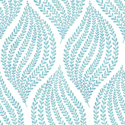 Brewster Wallcovering Arboretum Aqua Fern Wallpaper Aqua