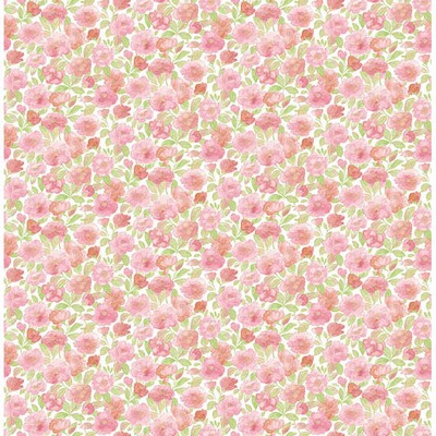 Brewster Wallcovering Elsie Pink Floral Pink