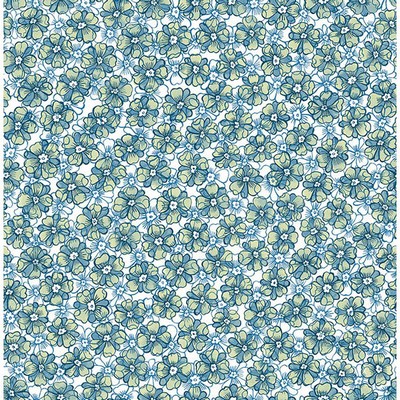 Brewster Wallcovering Allison Blue Floral Blue