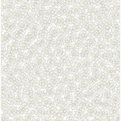 Brewster Wallcovering Allison Taupe Floral Taupe