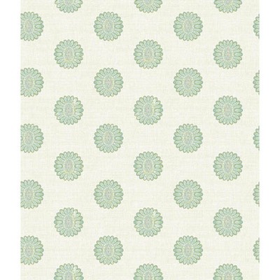 Brewster Wallcovering Lise Turquoise Medallion Turquoise