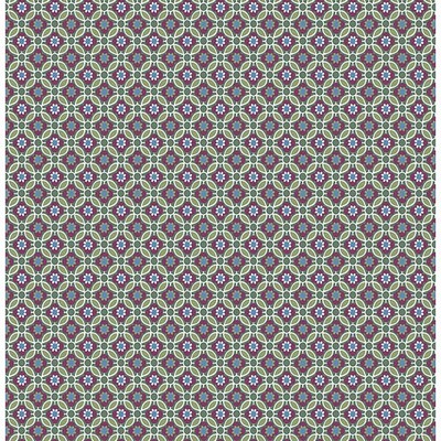 Brewster Wallcovering Audra Purple Floral Purple