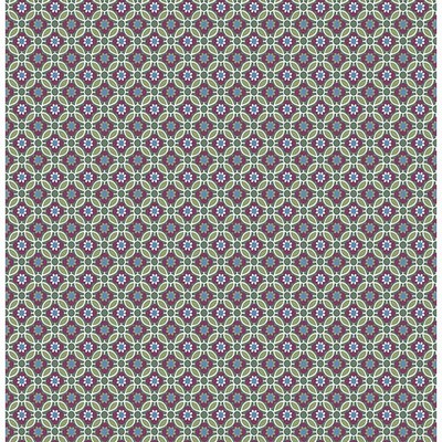 Brewster Wallcovering Audra Purple Floral Purple