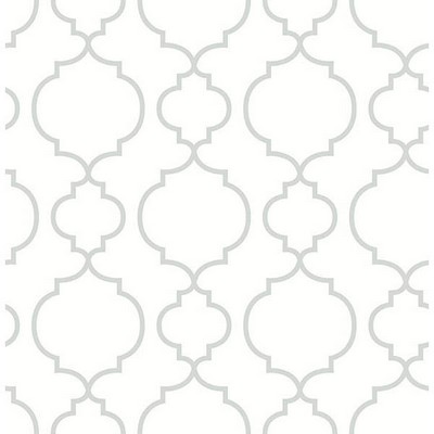Brewster Wallcovering Desiree White Quatrefoil White
