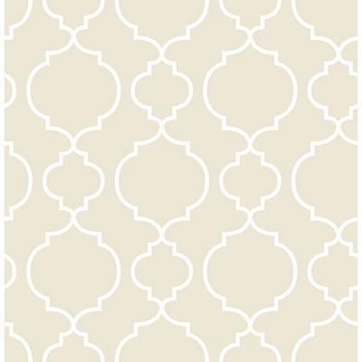 Brewster Wallcovering Desiree Taupe Quatrefoil Taupe