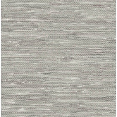 Brewster Wallcovering Natalie Grey Grasscloth Print Grey