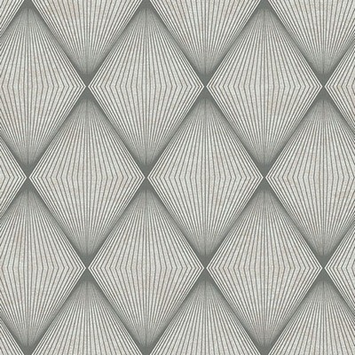 Brewster Wallcovering Enlightenment  Charcoal Diamond Geometric Charcoal