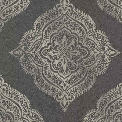 Brewster Wallcovering Capella Charcoal Medallion Charcoal