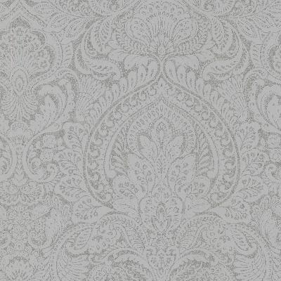 Brewster Wallcovering Alistair Pewter Damask Pewter