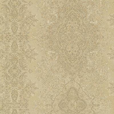 Brewster Wallcovering Benedict Gold Ornate Paisley Stripe Gold