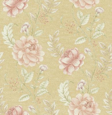 Brewster Wallcovering Summer Palace Butter Floral Trail Butter