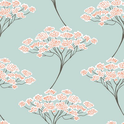 Brewster Wallcovering Banyan Light Blue Trees Wallpaper Blue