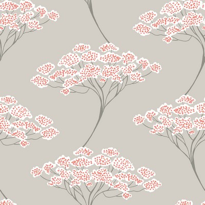 Brewster Wallcovering Banyan Beige Tree Wallpaper Beige/Red