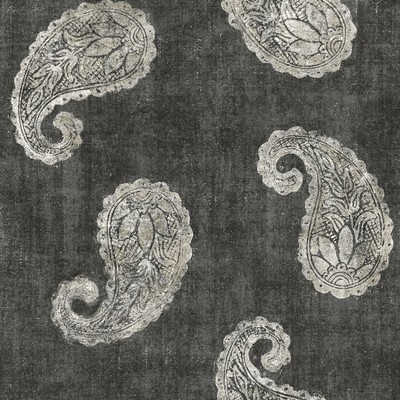 Brewster Wallcovering Kashmir Charcoal Paisley Wallpaper Charcoal