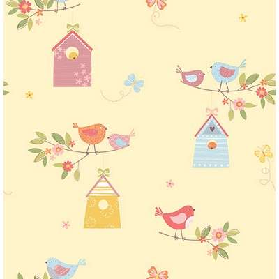 Brewster Wallcovering Birdhouses Honey Birds Honey